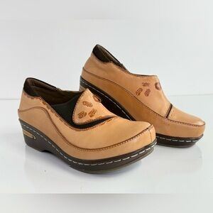L'ARTISTE Natural leather BURBANK clogs size 36/5.5-6US